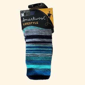 Smartwool women’s Lifestyle Socks - Blue and Gray Stripes
